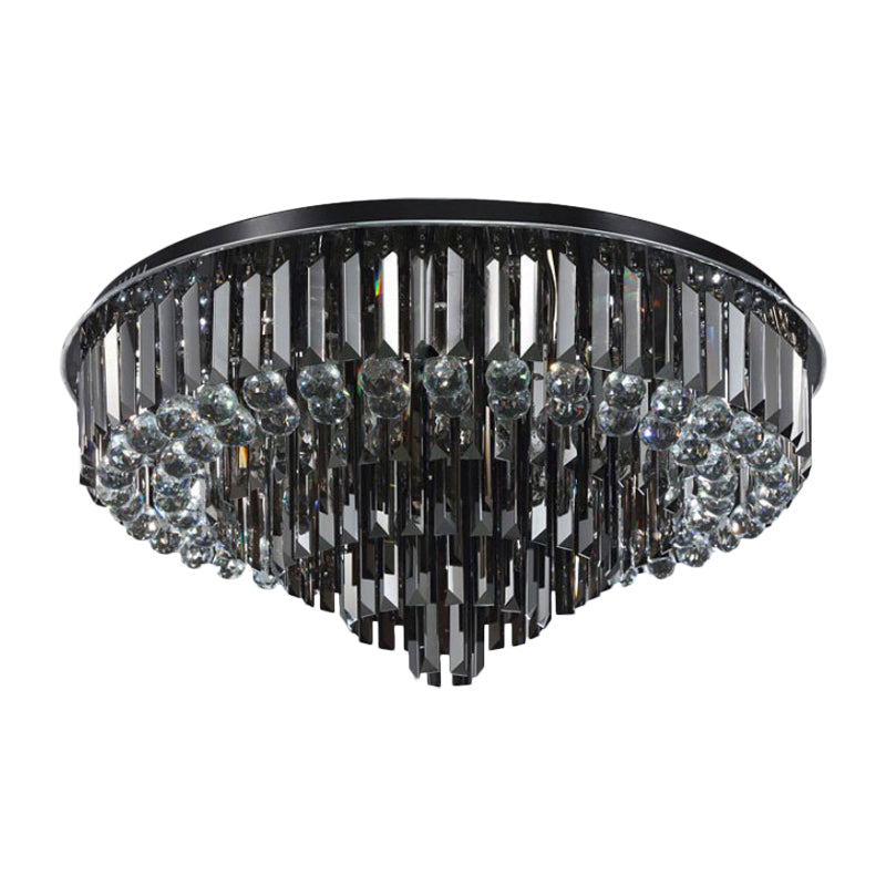 Sparkling Elegance: Modern Led Flushmount With Crystal Prisms