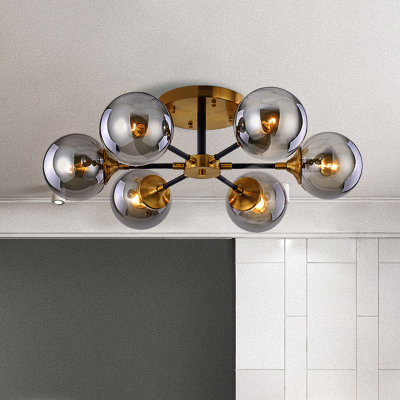 Captivate With Radiance: The Enthralling Zenith Chandelier 6 / Smoke Gray