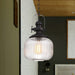 Evelyn’s Enchanting Embrace - Ribbed Glass Pendant Lamp Black / B