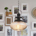 Evelyn’s Enchanting Embrace - Ribbed Glass Pendant Lamp Black / A