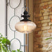 Evelyn’s Enchanting Embrace - Ribbed Glass Pendant Lamp