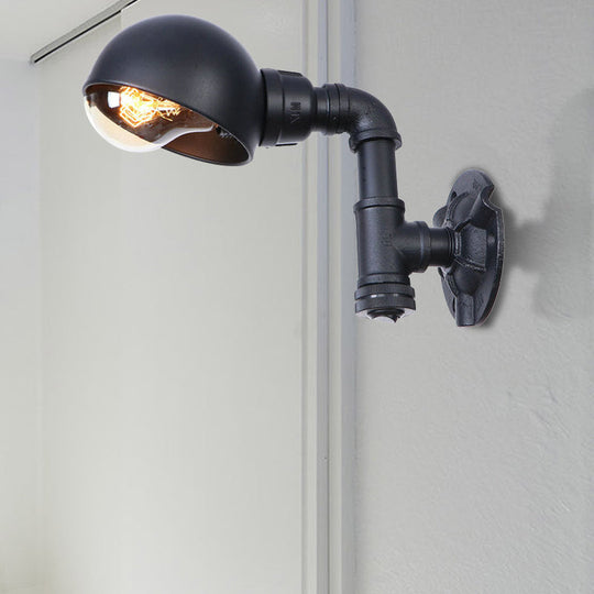 Aria Industrial Chic Sconce: Vintage Charm With Modern Versatility Black / A Wall Light