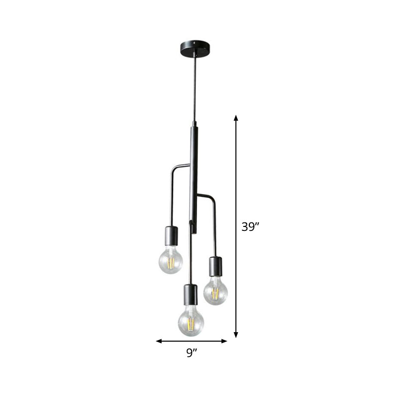 Illuminate Your Space With Timeless Style: The Industrial 3 - Light Chandelier