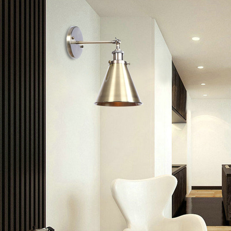 Captivate Your Living Room With Industrial Flair: The Conical Wall Mount Light Bronze Wall Light