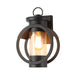 Industrial Elegance - Adjustable Black Sconce With Seedy Glass Shade