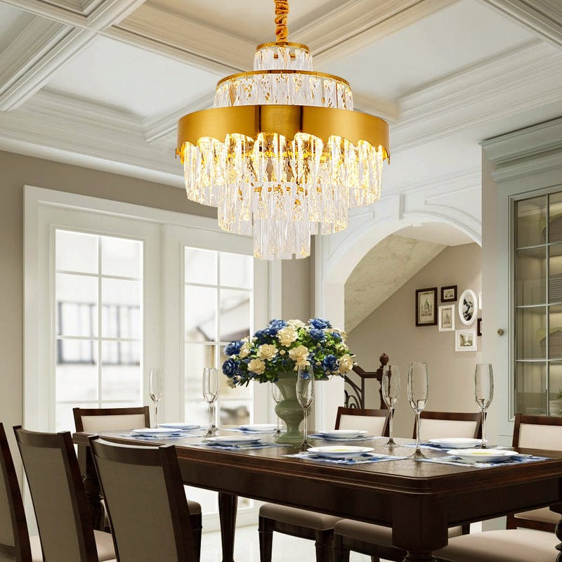 Alessandra Gold Cascade: Crystal Elegance For Your Dining Room Chandelier