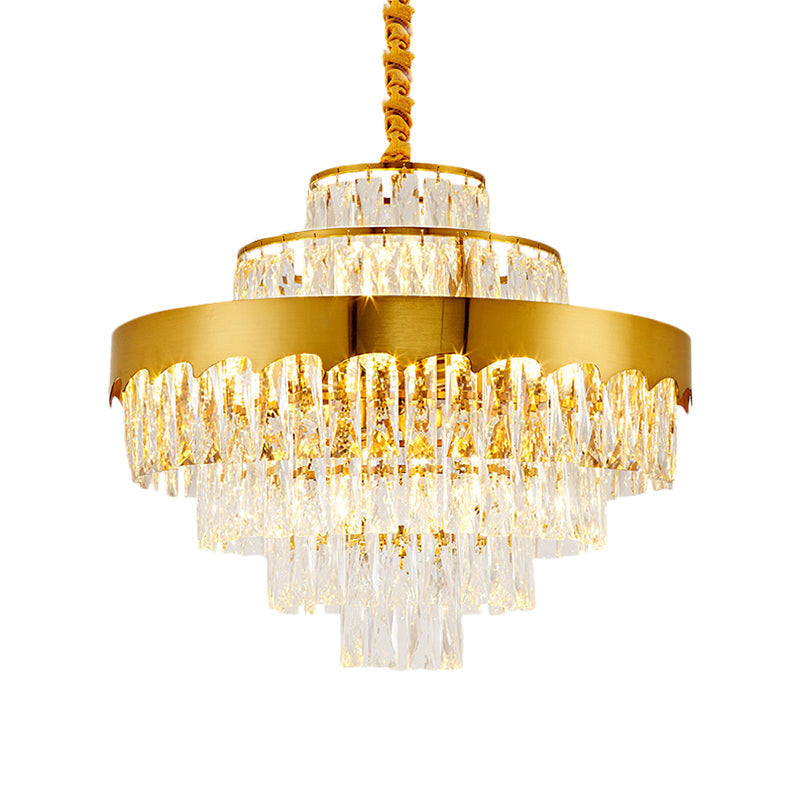 Alessandra Gold Cascade: Crystal Elegance For Your Dining Room Chandelier