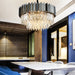 Evelyn’s Crystal Chandelier - Modern Elegance With Tiered Design Silver / 23.5’