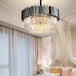 Evelyn’s Crystal Chandelier - Modern Elegance With Tiered Design