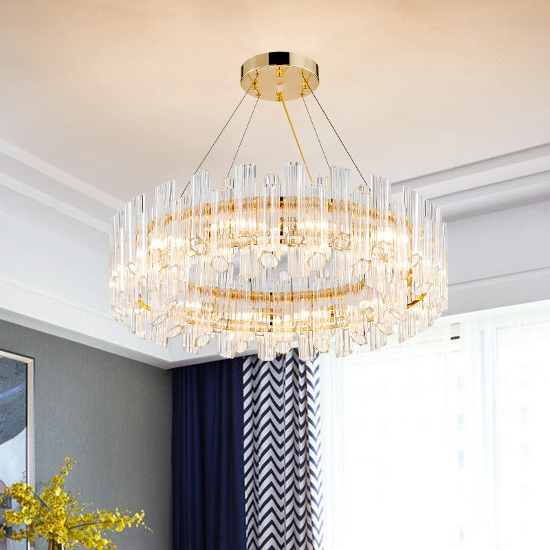 Freya’s Modern Gold Crystal Chandelier: Illuminate Your Space With Elegance