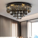 Crystal Symphony: Modern Layered Led Ceiling Light For Dining Rooms Smoke Gray / 23.5’