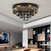 Crystal Symphony: Modern Layered Led Ceiling Light For Dining Rooms Smoke Gray / 19.5’