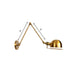 Vintage Style Swing Arm Wall Light With Brass/Copper Finish And Bowl Shade - 1 - Light Mount Design