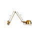 Vintage Style Swing Arm Wall Light With Brass/Copper Finish And Bowl Shade - 1 - Light Mount Design