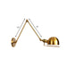 Vintage Style Swing Arm Wall Light With Brass/Copper Finish And Bowl Shade - 1 - Light Mount Design