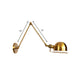 Vintage Style Swing Arm Wall Light With Brass/Copper Finish And Bowl Shade - 1 - Light Mount Design