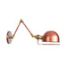 Vintage Style Swing Arm Wall Light With Brass/Copper Finish And Bowl Shade - 1 - Light Mount Design