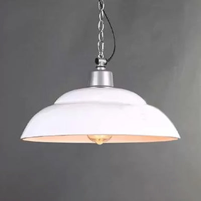 Adalynn Industrial Pendant: Dual Shades & Vintage Charm (Black Green White Pendant Lighting