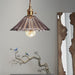 Caroline Scalloped Glass Pendant Lamp - Brass Accents For Contemporary Spaces Grey