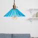 Caroline Scalloped Glass Pendant Lamp - Brass Accents For Contemporary Spaces Blue