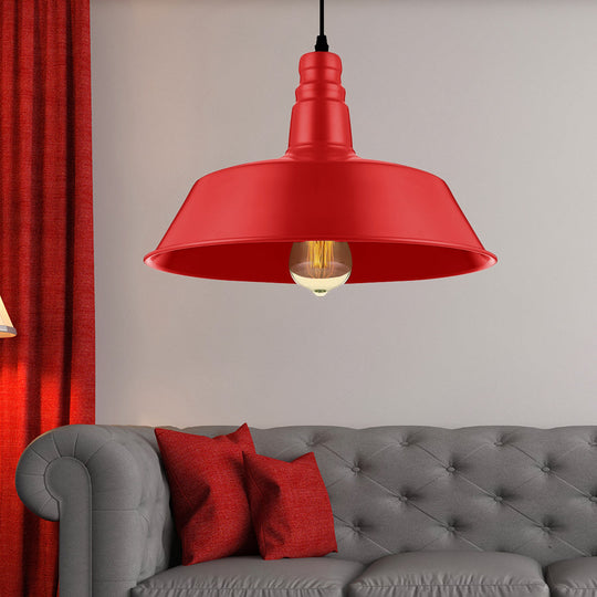 Embrace Industrial Charm And A Pop Of Color: The Red & Green Pendant Light / 10’ Lighting