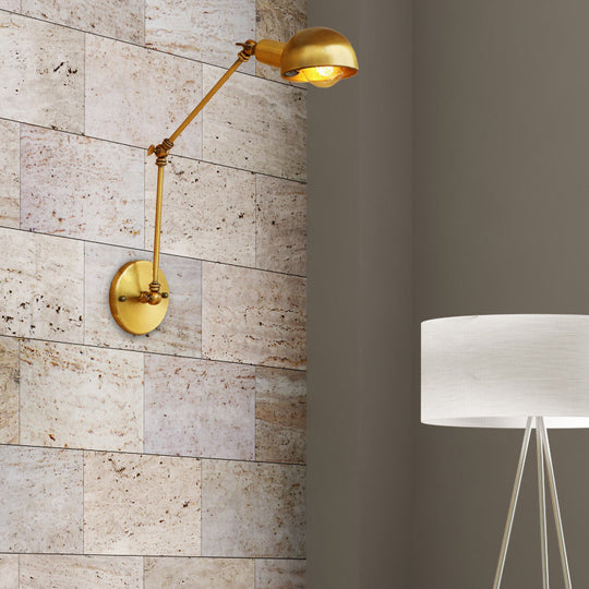 Watson’s Industrial Swing Arm: Brass Beauty For Focused Light (1 - Light Sconce)