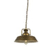 Vintage Metallic Barn Shade Pendant Lamp - Antique Brass Ceiling Light For Dining Room Pendant Light