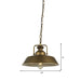 Vintage Metallic Barn Shade Pendant Lamp - Antique Brass Ceiling Light For Dining Room Pendant Light