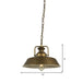 Vintage Metallic Barn Shade Pendant Lamp - Antique Brass Ceiling Light For Dining Room Pendant Light