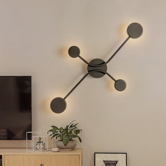 Orbital Glow: Modern Illumination For Your Walls Black / White