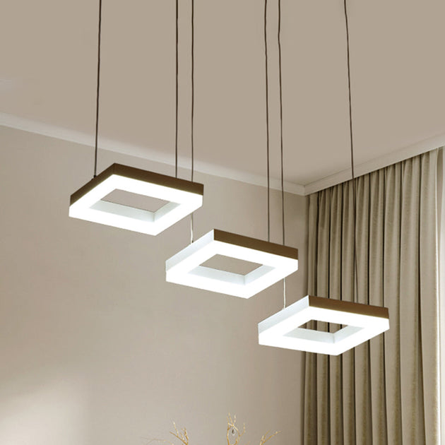 Ayla Modern Marvel: Black & White Acrylic Chandelier Pendant Lighting