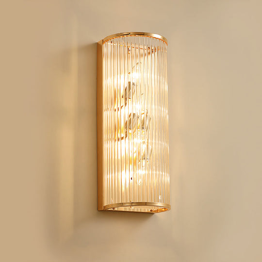 Modern Elegance Meets Warmth: Crystal Rod Wall Sconce