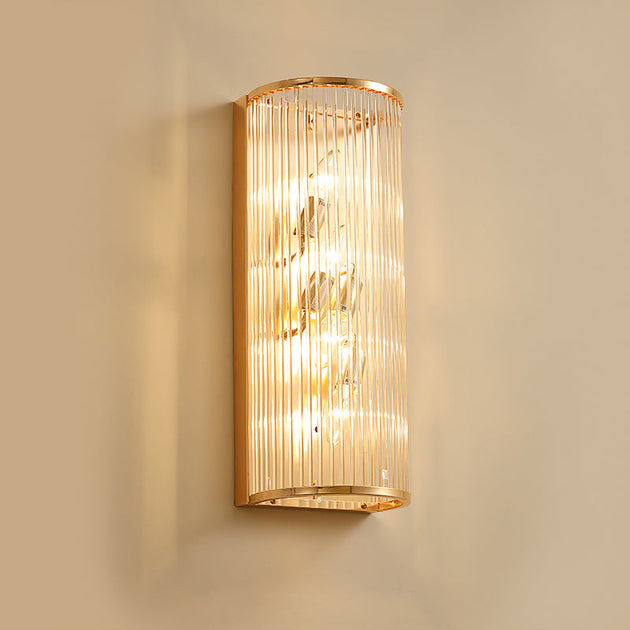 Modern Elegance Meets Warmth: Crystal Rod Wall Sconce