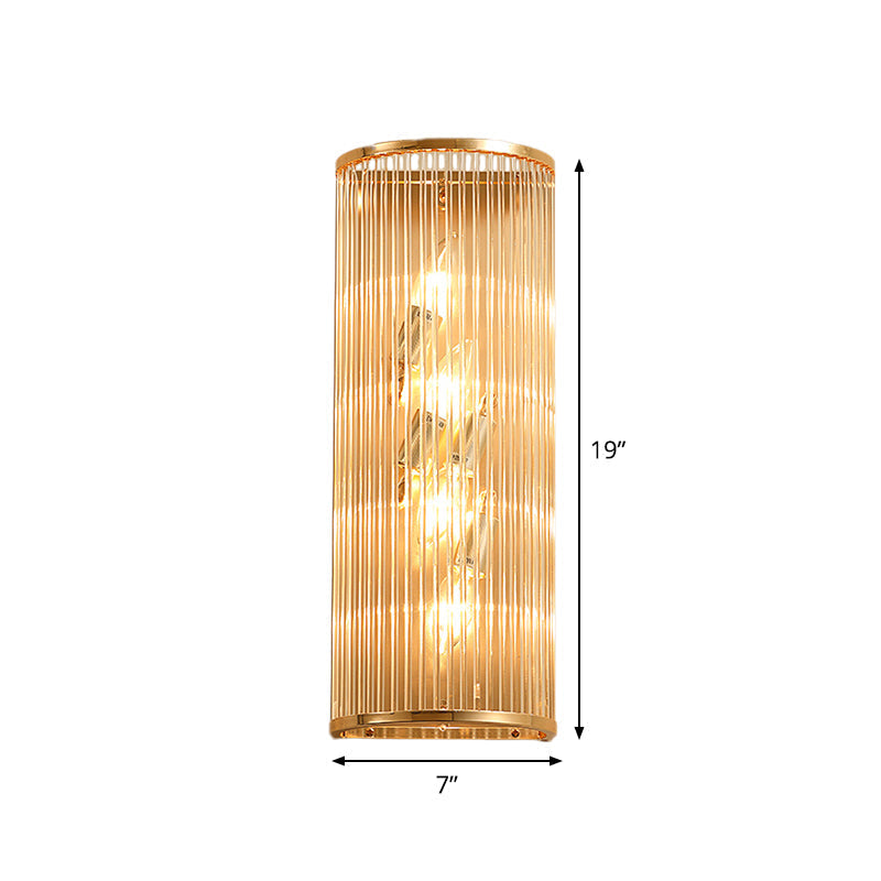 Modern Elegance Meets Warmth: Crystal Rod Wall Sconce