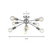 Lily’s Modern 8 - Head Metal Linear Semi Flush Mount Ceiling Lamp - Perfect For Restaurants Light