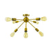 Lily’s Modern 8 - Head Metal Linear Semi Flush Mount Ceiling Lamp - Perfect For Restaurants Light