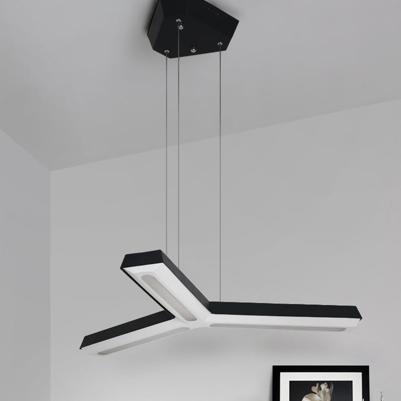 Ethan’s Modern Y - Shaped Led Pendant Lamp: Enhance Your Office With Style And Efficiency