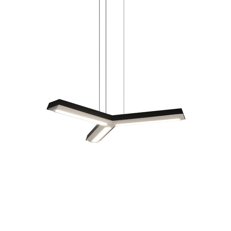 Ethan’s Modern Y - Shaped Led Pendant Lamp: Enhance Your Office With Style And Efficiency