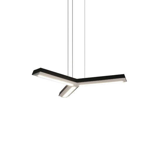 Ethan’s Modern Y - Shaped Led Pendant Lamp: Enhance Your Office With Style And Efficiency