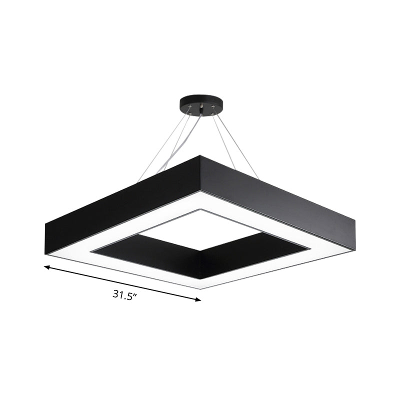 Ethan’s Modern Black Pendant - Adjustable Led Light For Office (Multiple Sizes)