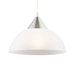 Modern Pendant Light: White Glass And Nickel Elegance