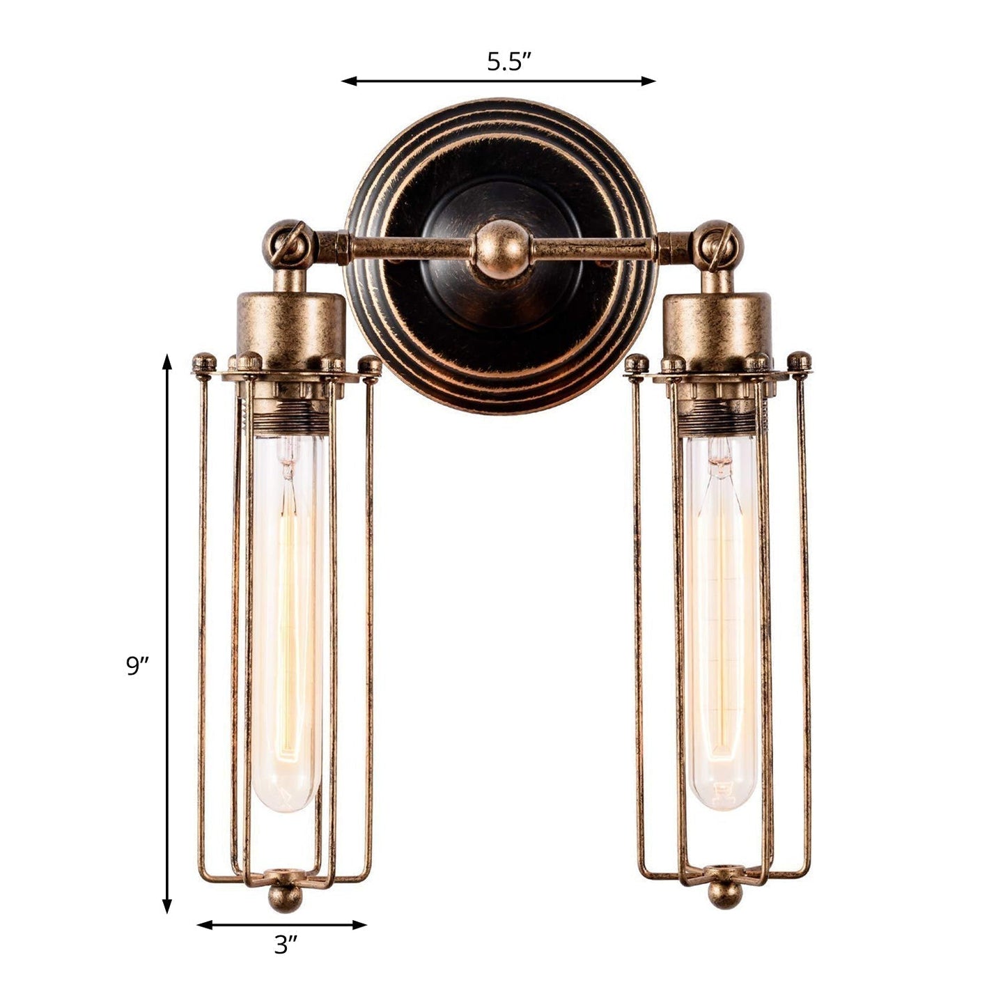 Embrace Industrial Charm And Flexible Illumination: The Rustic Cage Wall Sconce Wall Light