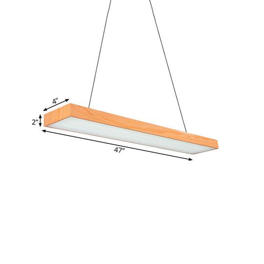 Mckenzie Modern Wooden Led Pendant Lamp: Warm Light For Your Workspace