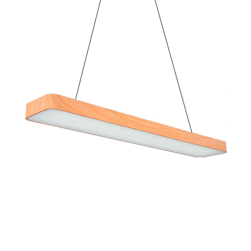 Mckenzie Modern Wooden Led Pendant Lamp: Warm Light For Your Workspace