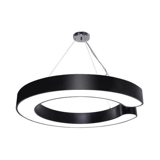 Blake’s Bold C - Curve: Modern Led Pendant Lamp In Black Or White Ceiling Light