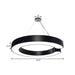 Blake’s Bold C - Curve: Modern Led Pendant Lamp In Black Or White Ceiling Light