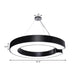 Blake’s Bold C - Curve: Modern Led Pendant Lamp In Black Or White Ceiling Light