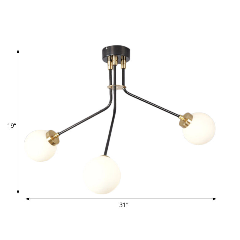 Introducing Nova’s Adjustable Radiance: Modern Black Metal Semi - Flush Ceiling Lamp