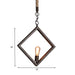 Claire Style Black Metal Ceiling Light With Rope Accent - Industrial Charm