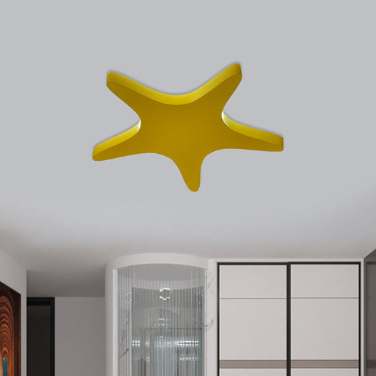 Emily Yellow/Orange/Blue Led Cartoon Star Ceiling Light For Kids Room